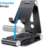OMOTON Foldable Cell Phone Stand, C4 Portable Aluminum Phone Holder, Adjustable - Image 3
