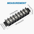 GLOSO Marine Terminal Blocks TBD Double Row Stainless 10-22 AWG Cu, 30A/600V- 1 - Image 2