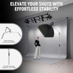 C Stand with Boom Arm Professional Heavy Duty Light Stand with 10.8ft Vertical - Image 6