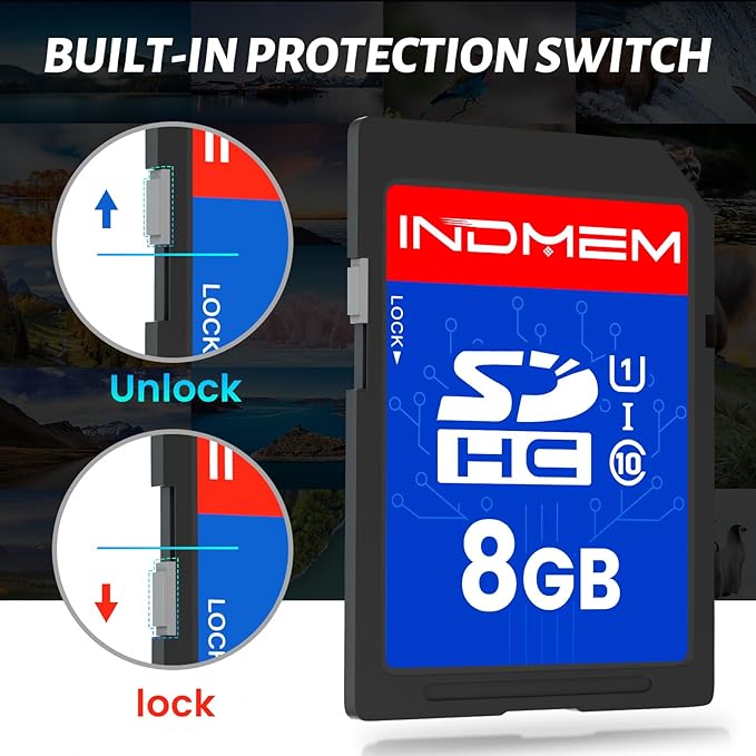INDMEM SD Card 8GB, High-Speed Secure Digital Cards - Image 2