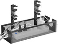 DELAMU Under Desk Cable Management Tray, No Drill Metal Mesh Cable Management by DELAMU