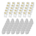 MECCANIXITY 30pcs Cat6 RJ45 Pass Through Connectors, RJ45 Connector 8P8C Gold by MECCANIXITY
