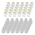 MECCANIXITY 100pcs Cat6 RJ45 Pass Through Connectors, RJ45 Connector 8P8C Gold by MECCANIXITY