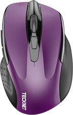 TECKNET Wireless Mouse Silent 4800 DPI Computer USB A & Bluetooth Mouse 6 by Tecknet