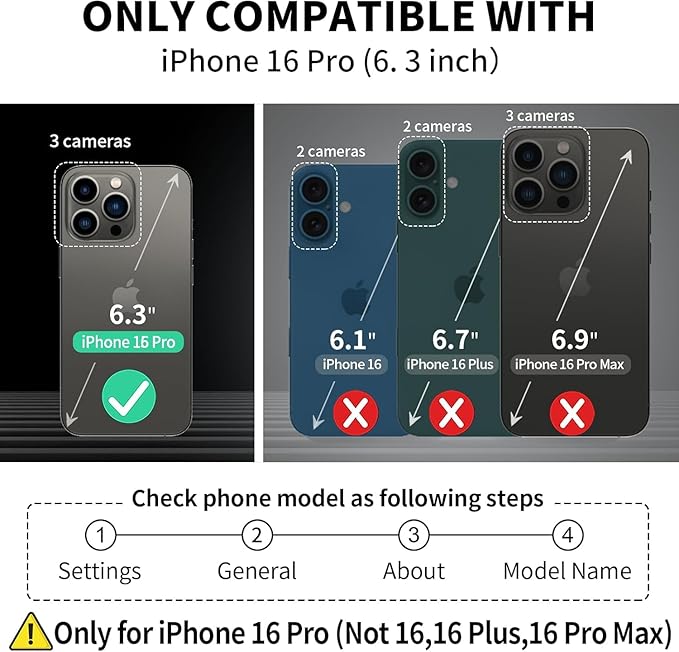 Compatible with iPhone 16 Pro Wallet Phone Case-PU Leather Magnetic Flip Cover - Image 2