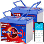 12V 100Ah Lifepo4 Battery, Bci Group 24, Built-In 100A Smart BMS, 4500 To 15000 by MarsenergyUS