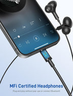 iMangoo for Apple MFi-Certified Headphones for Lightning Wired Earbuds Magnetic - Image 2