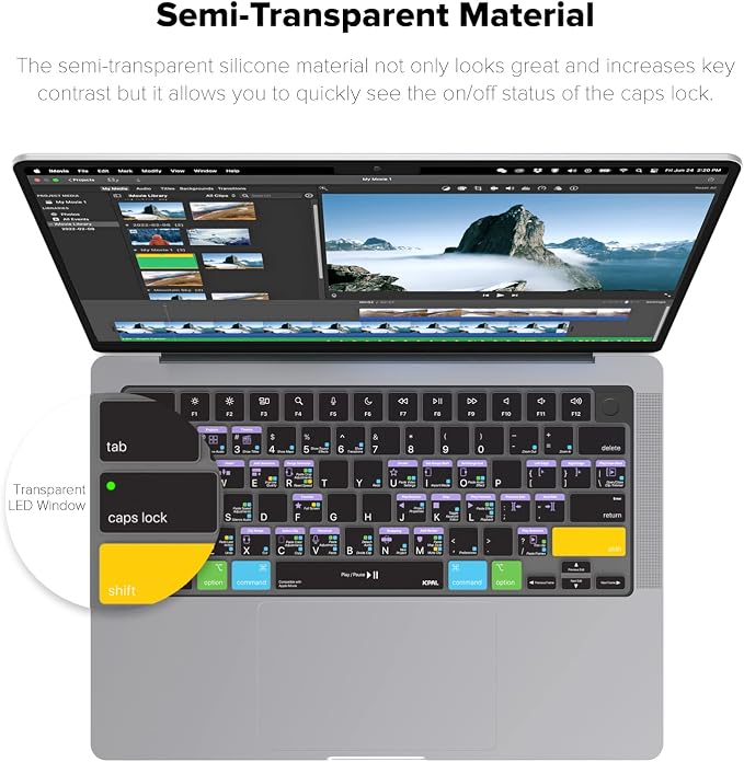 JCPal iMovie Shortcut Guide Keyboard Cover - Image 4