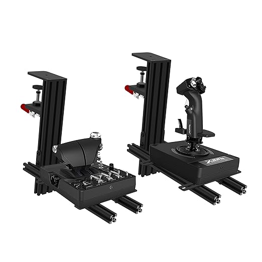 Hikig 2 Set Desk Mount for Flight Sim Game Joystick, Throttle and HOTAS Systems by Hikig