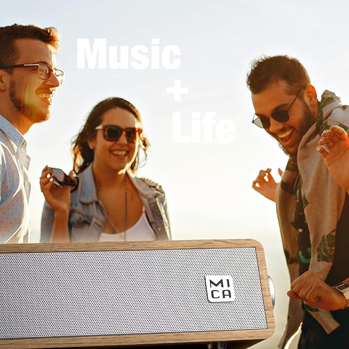 MICA Computer Speakers, Wired Computer Sound Bar, Wooden Mini Soundbar - Image 8