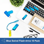 USB Drive 16GB USB 2.0 Flash Drive 10 Pack Nicepicten Pendrive Swivel Thumb Zip - Image 3