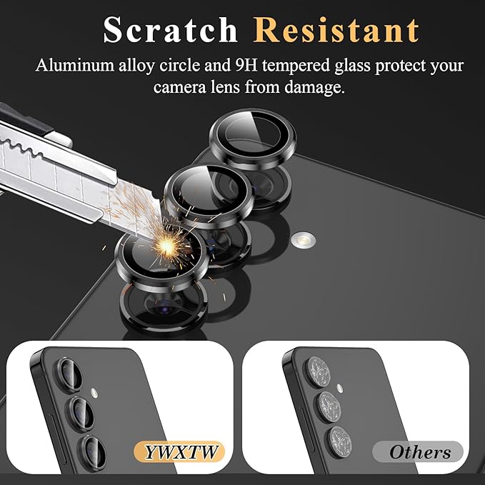 YWXTW Camera Lens Protector for Samsung Galaxy S24 Plus Accessories, 9H - Image 3