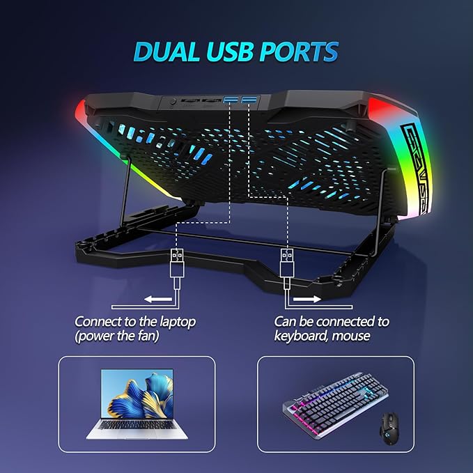 AIMIUZI Laptop Cooling Pad, Gaming Laptop Cooler - Image 4