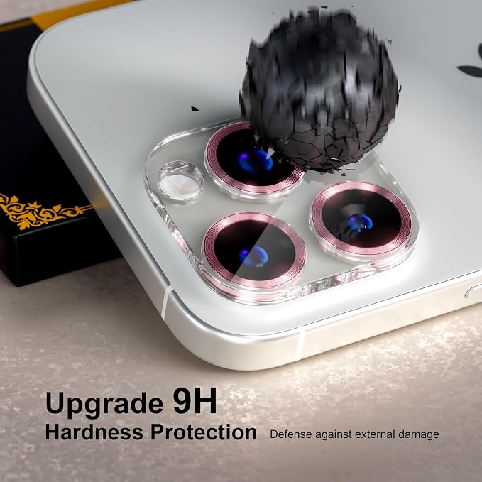 beuxece for 6 Pack iPhone 16 Pro/iPhone 16 Pro Max Camera Lens Protector 9H - Image 3