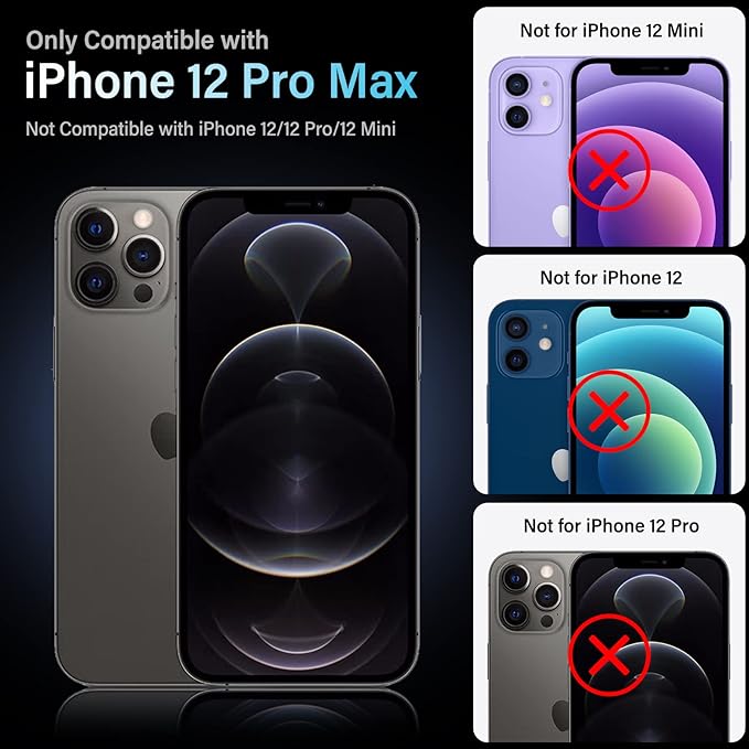 Uyiton for iPhone 12 Pro Max Camera Lens Protector, 9H Tempered Glass Camera - Image 7