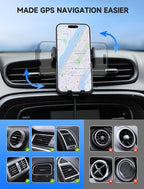MOKPR Wireless Car Charger, 15W Auto Clamping Car Charger Dash Windshield Air - Image 3