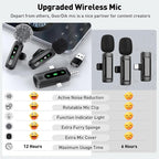 Wireless Lavalier Microphone for iPhone, USB C, Camera Video Recording 4 in 1 - Image 3