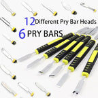 Metal Crowbar 6-Piece Dual-Ends Small Metal Spudger Pry Opening Repair Tools Kit - Image 2