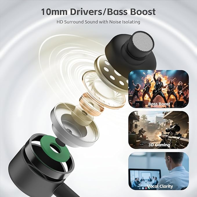 EP-06 Wired Earbuds in-Ear Earphones, Build-in Microphone Noise Isolating - Image 5