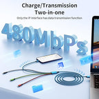 Travel Essentials Dual Type-C 4 in 1 Charging Cable 2 Pack 5FT Multi Charging - Image 3