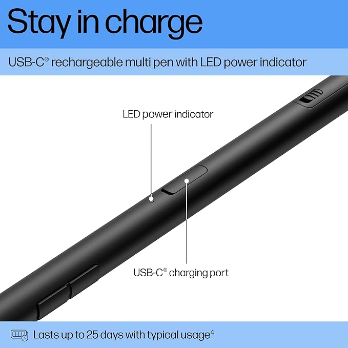 HP 700 Rechargeable Multi Pen Compatible Across Devices/Protocols USBC Charging - Image 6