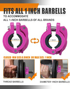 MAXRICH T Barbell Clamp 1 inch Multiple Sizes & Adjustable Weight Clips - Image 4