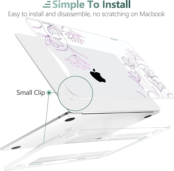 TWOLSKOO Compatible with M4 MacBook Air 13.6 inch Case 2025-2022 Release M4 - Image 3