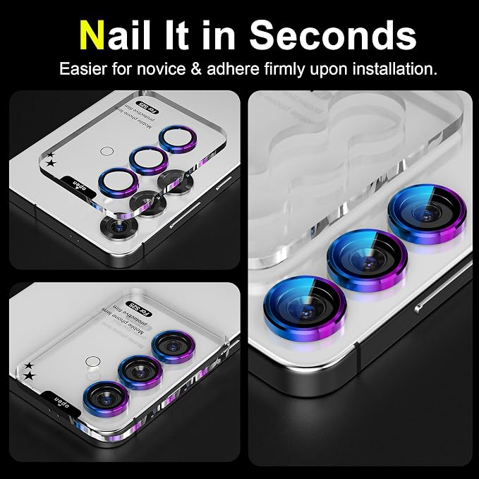 YWXTW Camera Lens Protector for Samsung Galaxy S25 Accessories 9H Tempered - Image 5