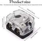 2 Way Power Distribution Block 1x 0 GA in 2X 0 GA Out Circuit Protector - Image 3