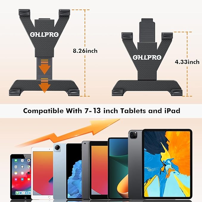 OHLPRO Heavy Duty Drill Base Tablet Holder Car Mount, iPad Mount - Image 3