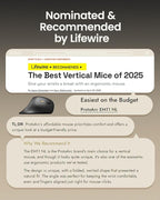 ProtoArc Ergonomic Mouse, EM11 NL Bluetooth Rechargeable Wireless Vertical Mouse - Image 5