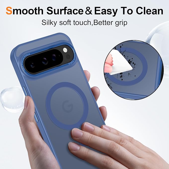 Magnetic for Google Pixel 9/Pixel 9 Pro Case, Shockproof Slim Translucent Matte - Image 5