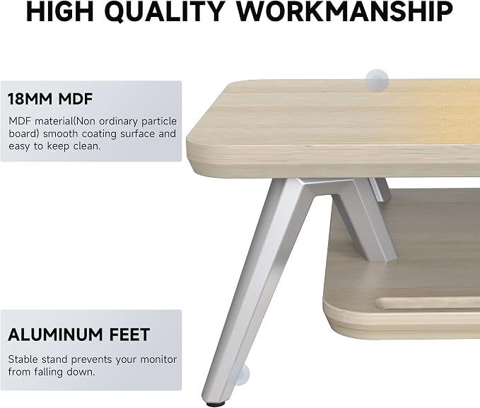 Fenge Dual Monitor Stand, Monitor Stands Riser - Image 5