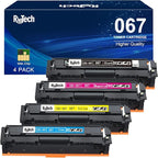 067 Toner Cartridge, for Canon 067 067H Black Cyan Yellow Magenta Replacement by RitoTech