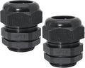 1" NPT Nylon Cable Glands, IP68 Waterproof Adjustable Cord Grip Cable Connector by Bonsicoky