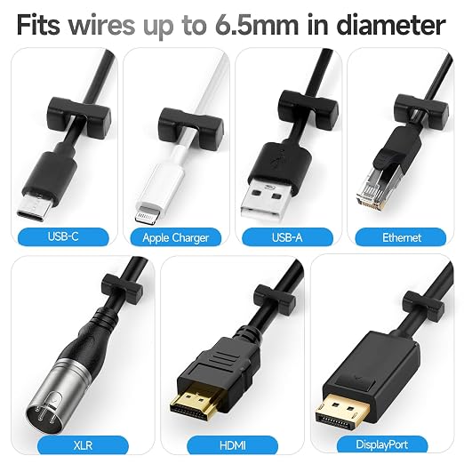 10 Pack Magnetic Cord Organizer Holder, Cable Clips - Image 5