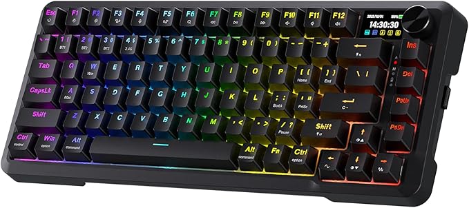 Redragon K724 PRO Wireless Gasket Gaming Keyboard w/Hype Screen & Knob by REDRAGON
