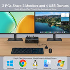 DEMEXBOOK HDMI KVM Switch 2 Monitors 2 Computers 8K@60Hz 4K@120Hz, - Image 2