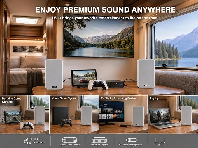 Active Bookshelf Speakers 36W RMS - Image 7
