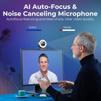 2K Webcam for PC with Microphone & Light & Privacy Cover, Web Camera for - Image 5