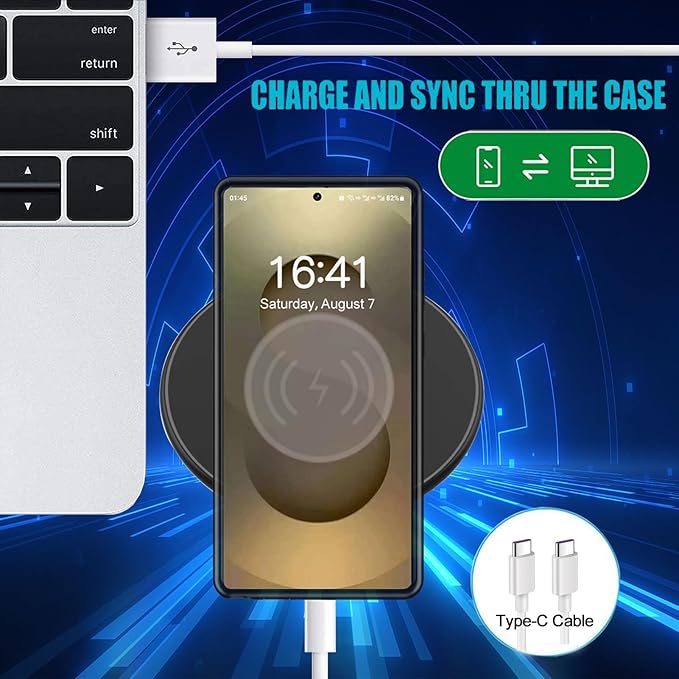 Battery Case for Galaxy S25 Ultra, Slim Portable Protective Fast Charging Case - Image 6