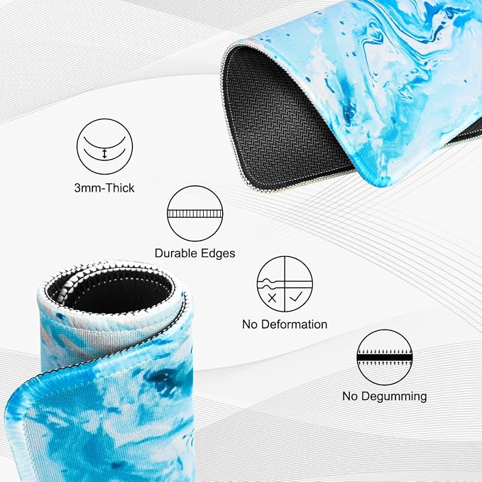 JIKIOU 3 Pack Mouse Pad with Stitched Edge, Comfortable Mouse Pads with - Image 3