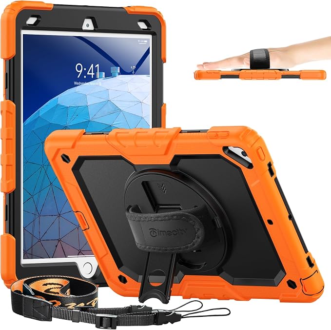 Timecity for iPad Air 3/ Pro 10.5 Inch Case, 360° Rotating Stand, Pencil Holder by Timecity