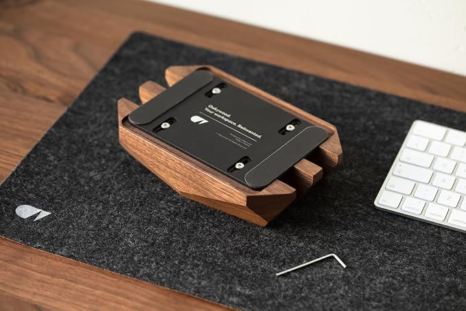 Oakywood Dual Laptop Dock, Vertical Laptop Stand Wood, Laptop Stand - Image 8