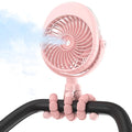 2025 Upgarded 4000mAh Misting Baby Stroller Fan, Rechargeable Battery Operated by COMLIFE