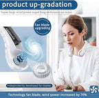 Portable Neck Fan, Bladeless Neck Fan, USB Rechargeable Personal Fan, 4000 mAh - Image 2
