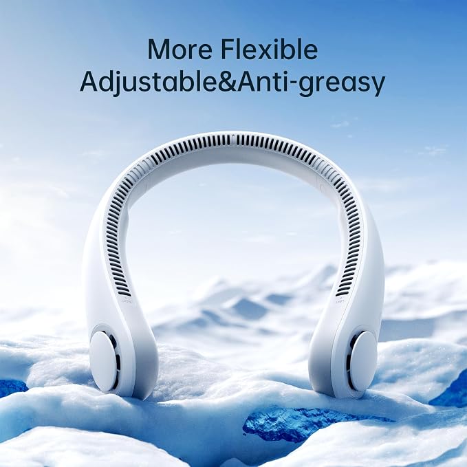 JISULIFE Portable Neck Fan, Hands-Free Bladeless, 5 Speeds, 4000 mAh Battery - Image 7