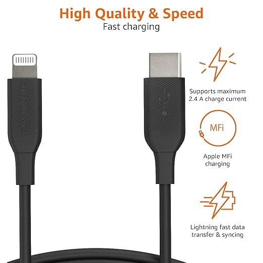 Amazon Basics USB-2.0 Type C to Lightning Cable, 3 Feet - Image 3