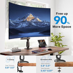 HUANUO Dual Monitor Arm for 13-49" Ultrawide Screens up to 40 lbs, Heavy Duty - Image 7
