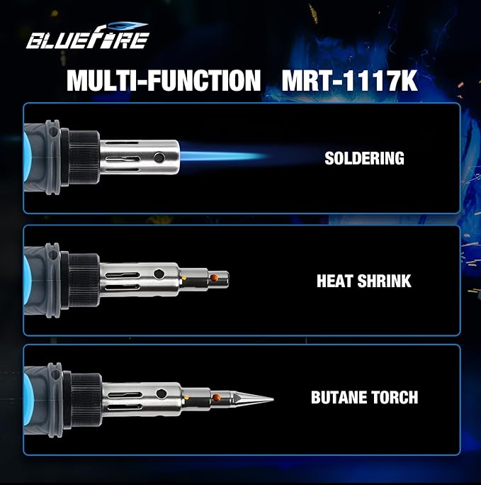 BLUEFIRE MRT-1117K Cordless Butane Soldering Iron Kit Portable Multi-Purpose - Image 4